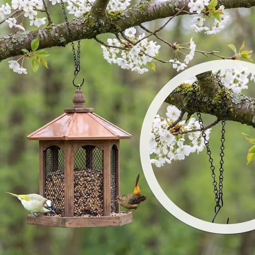 EBOOT 2 Pcs Hanging Chain for Bird Feeders Planters, 35 Inch, Black