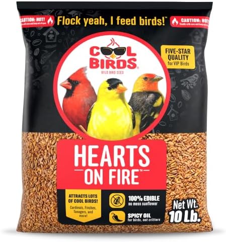 Cool Birds Hearts on Fire Hot Bird Seed, 10 lb