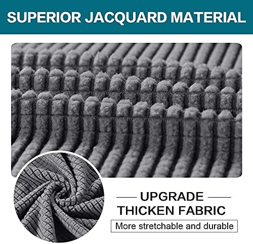 Turquoize 3 Piece Sofa Covers for 2 Cushion Couch Sofa Slipcover Soft Couch Cover for Dogs-Washable Sofa Furniture Covers with 2 Individual Cushion Covers, Feature Thick Fabric (2 Cushion Sofa, Gray)