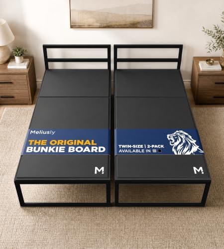 Original Bunkie Board Twin 2-Pack (38x75) - Under Bed Support, Black