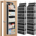 JARLINK Over The Door Toy Storage Organizer w/Clear Window, Black, 2 Pack