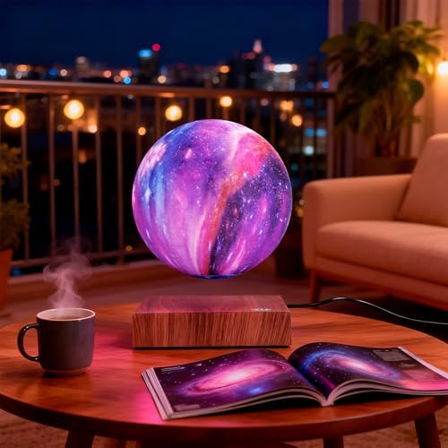 Levitating Moon Lamp, 3D Illusion Moon Lamp with Remote Control, LED Galaxy Lamp for Bedroom Living Room Decoration, Unique Gifts for Kids Lover Friends