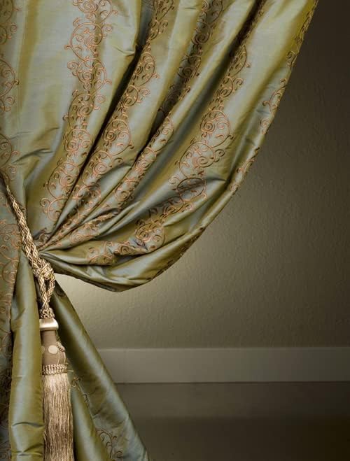Exquisite Hand Crafted Curtain & Drapery Tassel Tieback, Tassel Length 12" (30.5cm), 32" Spread (81cm) (Style# TBBL1) Taupe Beige Multicolor #7245 (Light Beige, Dark Beige) Sold Individually