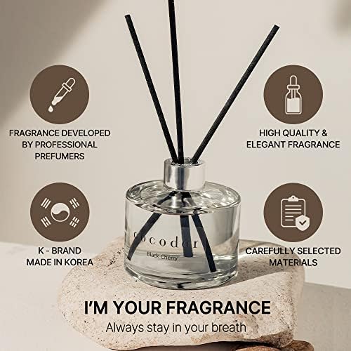 COCODOR Signature Reed Diffuser Set/Pure Cotton / 6.7oz /1 Pack/Home Fragrance Diffuser, Oil Scent Diffuser for Bathroom Shelf Decor