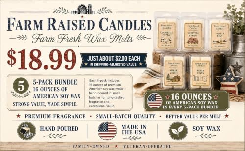 Bergamot Mint Soy Wax Melts, 2 Pack
