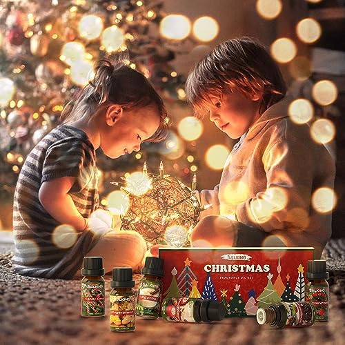SALKING Christmas Fragrance Oils, Essential Oils Set for Diffuser for Home