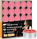 MAQIHAN 25 Pack Pink Tea Light Candles - Mini Soy Wax Votive Candle Set