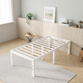 Novilla Twin Bed Frame, 16 Inch Metal Platform Bed Frame Twin Size with Storage Space Under Bed, Heavy Duty Steel Slat Support, Easy Assembly, No Box Spring Needed, White