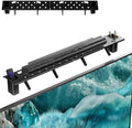WALI Soundbar Mount, No Drilling TV Top Shelf with 2 Storage Boxes, Floating Monitor Shelves for Router, Cable Box, Game Console Storage, TV Remote Holder, Up to 5.5Lbs, 17.3"x4.3"(TSH004-2B), Black
