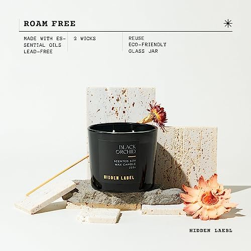 Hidden Label Black Orchid Scented Candle, 8.3 oz