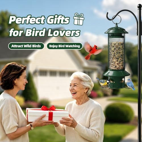 Squirrel Proof Bird Feeders for Outdoors Hanging, Chew Proof Bird feeders
