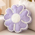 Flower Shaped Decorative Throw Pillow Cushion for Bed Couch, Cute Flower Plush Throw Pillows Home Decor Floor Pillow Seating Cushions (Lavender Purple, 13.7 Inches)