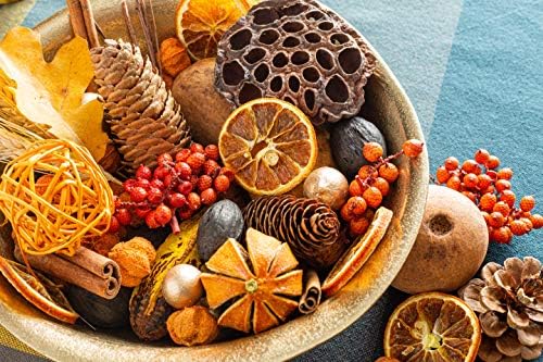 ANDALUCA Blissful Harvest Potpourri | Made in California | Large 20 oz Bag w/Fragrance Vial Included | Scents of Orange Zest, Nutmeg and Pumpkin
