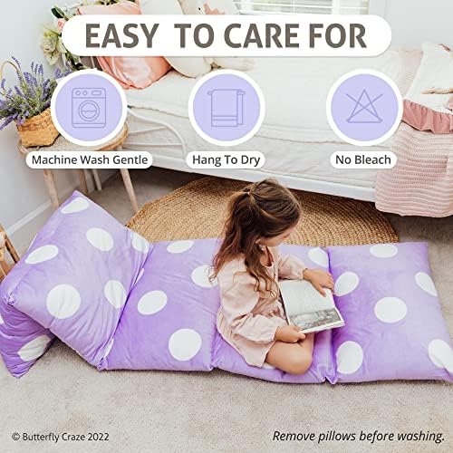 Butterfly Craze Floor Pillow Cover Plush Folding Lounger Bed Cushion Case