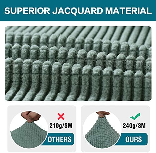 Turquoize Stretch Armrest Covers for Chairs and Sofas Couch Arm Covers for Sofa Spandex Jacquard Armrest Cover Anti-Slip Furniture Protector Armchair Slipcovers for Recliner Set of 2, Dark Cyan