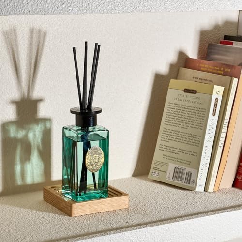 M&SENSE 6.3 oz Large Reed Diffuser Set | Linen Breeze Scent Oil Diffuser with Sticks | Hotel Collection Non-Toxic Essential Oil |for Bedroom Bathroom Living Room