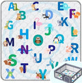Baby Play Mat, Thick & Soft 50" X 50" Playpen mat (Animal Alphabet)