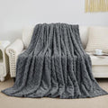Aganear Fleece Throw Blanket for Couch Sofa 60"x80" Grey