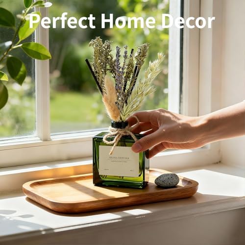 Reed Diffuser, 6.09 oz French Juniper Lavender Scent Diffuser with Sticks & Dried Flowers, 120 Days Long Lasting diffusers for Home, Elegant Fragrance for Bathroom Bedroom Decor Air Fresh