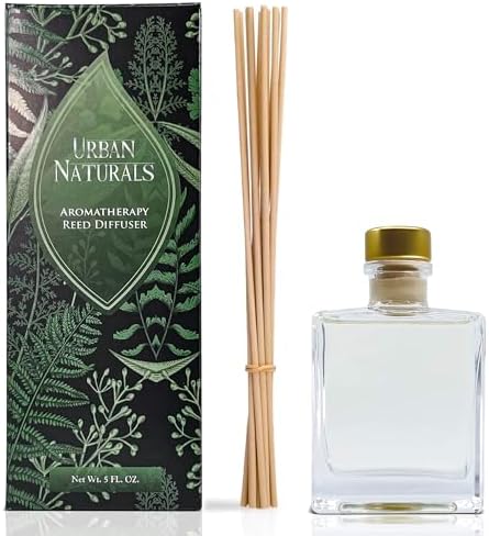 Urban Naturals Reed Diffuser Set with Sticks, Oud - Bathroom Shelf Décor