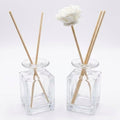 2 Pack 150ml Glass Reed Diffuser Container with Reed Sticks, Empty Essential Oil Diffuser Jars with Protective Packaging for DIY Home Fragrance, Bathroom, Bedroom and Office Decor(2, Clear)