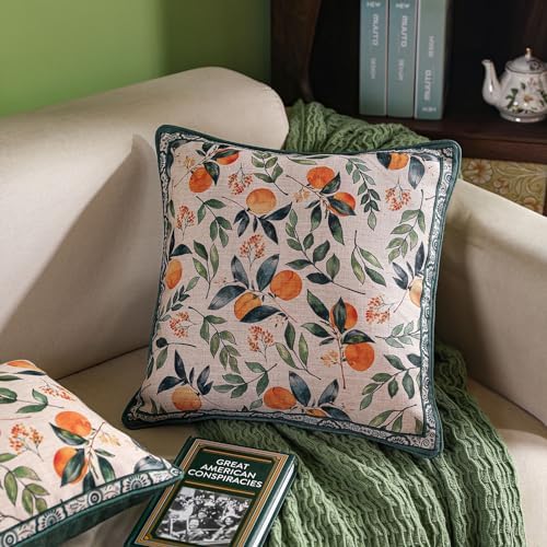 patdrea Designer Vintage Elegant Throw Pillow Cover,18"x18",Set of 2