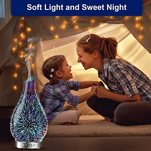 Essential Oil Diffusers 3D Glass Aromatherapy Diffuser Cool Mist Humidifier