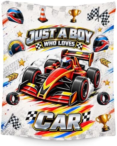 Racing Car Blanket for Boys, Kids Blanket Gifts for Car Lovers