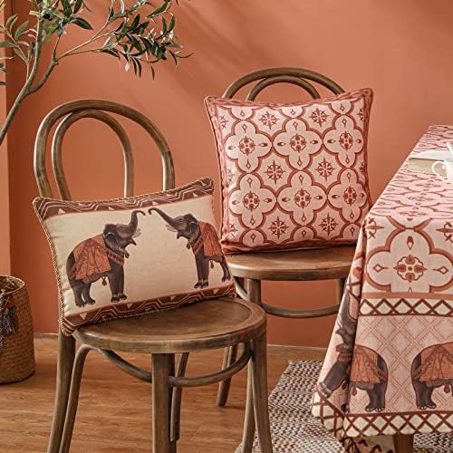 patdrea Floral Linen Decorative Throw Pillow Covers Set Soft Durable Cushion Cases Pillowcase for Couch Bedroom Car Living Room 12"x 20"