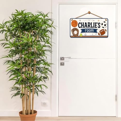 Custom Name Sign Kids Door Sign, Personalized Door Decor for Kids, Sports Door Sign