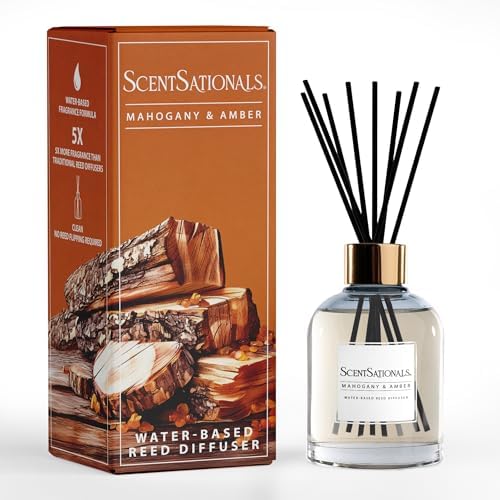 ScentSationals Mahogany & Amber Water-Based Reed Diffuser - 5 FL OZ