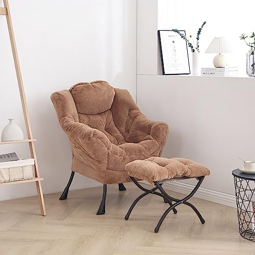LITA Lazy Chair with Ottoman, Comfy Accent Reading Chair
