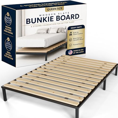 Treaton, 0.68-Inch Heavy Duty Horizontal Wooden Bunkie Board/Bed Slats, 78" x 60.5", Beige