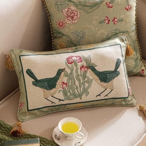 patdrea Designer French Vintage Throw Pillow Cover,12"x20"