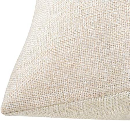 Decorative Romantic Rose Flower Pillow Cover Vintage Shabby Chic Peach Pink Rose Floral Rectangular/Waist Cushion Cover Cotton Linen Pillowcase for Sofa Bedroom Car 12x20 Inch Set of 2 (12”×20”)