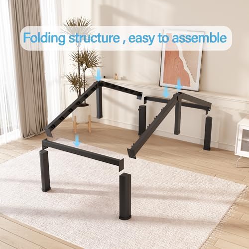 10 Inch Twin Metal Bed Frame with Rounded Corner,Mattress Retainer