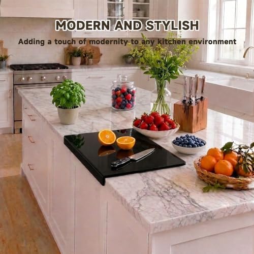 SWSKR Clear Acrylic Cutting Board with Counter Lip, 1pcs Black - 17''x13''