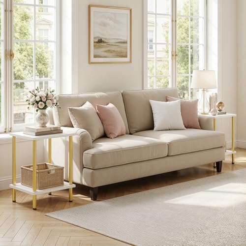 HOOBRO End Tables Set of 2, Small Side Tables, Nightstands for Small Spaces