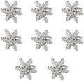COTTON CRAFT Snowflake Napkin Rings - Set of 8 Silver Christmas Napkin Ring