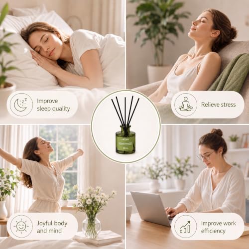 1.7oz Reed Diffuser Set of 2,Natural Home Fragrance Scent