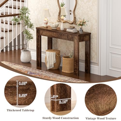 Armocity Small Console Table for Entryway, 32" Farmhouse Narrow Sofa Table