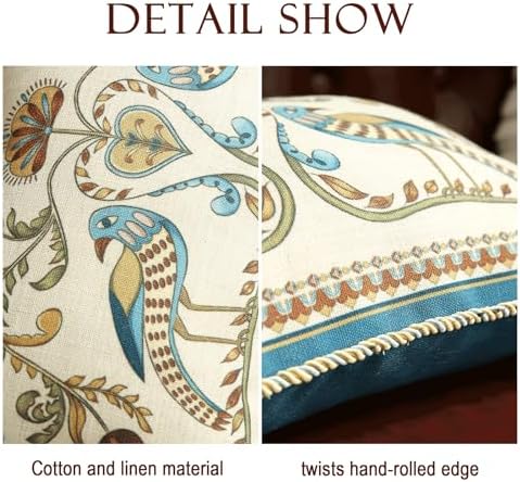 patdrea Designer French Vintage Rectangular Throw Pillow Cover,12"x20"