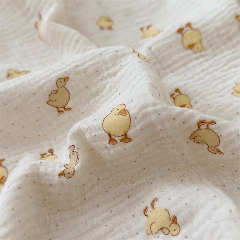 Muslin Cotton Toddler Duvet Cover, Duck Print, 47"x59", No Pillow