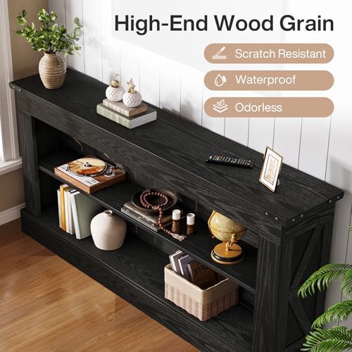Tribesigns 63" Console Table, 3-Tier Entryway Table with Storage Shelves