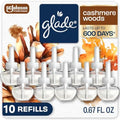 Glade PlugIns Air Freshener Refills, Cashmere Woods, 10 Count