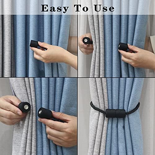 Magnetic Curtain Tiebacks Holdbacks Decorative Tie Backs for Windows Porlau