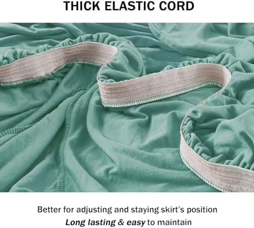 NICEEC Cyan Couch Covers for Sofa Cover Universal Slipcovers with Skirt