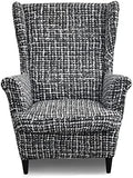 Wing Chair Slipcover, 2-Piece Printed Wingback Chair Cover