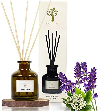 PRISTINE Japanese Ryokan/Inspired by Shang Hotel Reed Diffuser for Home | Fresh Lavender, Moroccan Amber Reed Diffuser Set, Oil Diffuser & Reed Diffuser | Home & Office Decor | Fragrance Gift