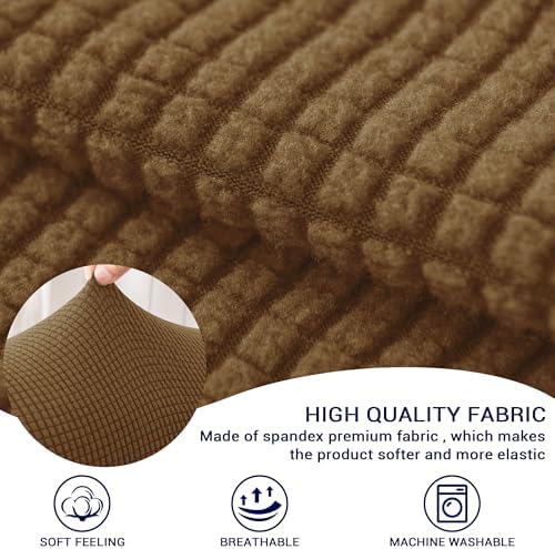 SUBRTEX Stretch Couch Arm Covers Set of 2, Non-Slip Sofa Armrest Slipcovers